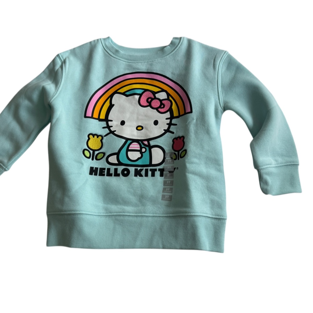 Carter's Light Blue Hello Kitty Rainbow Sweatshirt